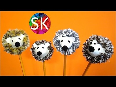 Hedgehog Pencil Topper craft idea for School supplies | Wonderful DIY gift for Family & Friends