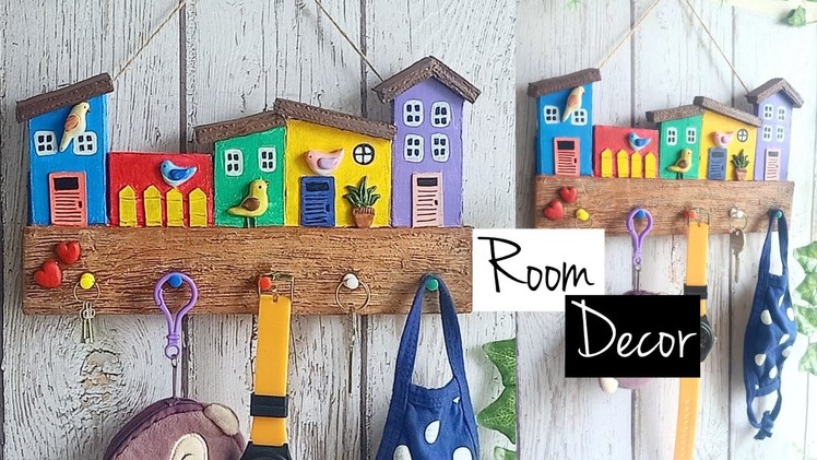 Home.Wall Decorating Ideas | Cardboard Craft Ideas | How to make Key Holder | DIY Key Holder