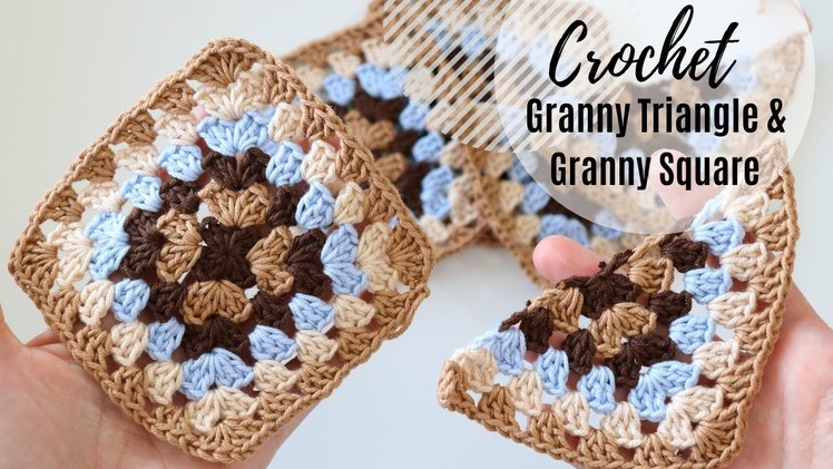 How To Crochet A Granny Triangle And Granny Square