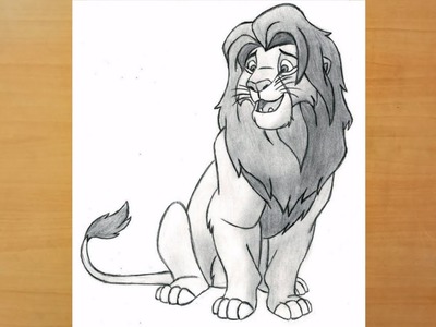 How to Draw a Lion Easy || Lion King Simba Drawing Step by Step