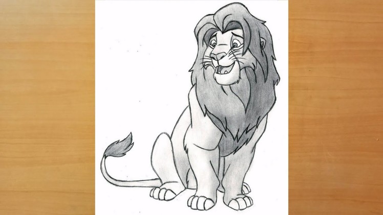 How to Draw a Lion Easy || Lion King Simba Drawing Step by Step