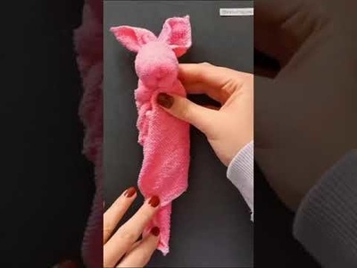 How to make a rabbit out of a towel  ????