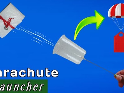 How to make Diy Parachute Launcher at home | Flying Parachute | Hand-made parachute Launcher.