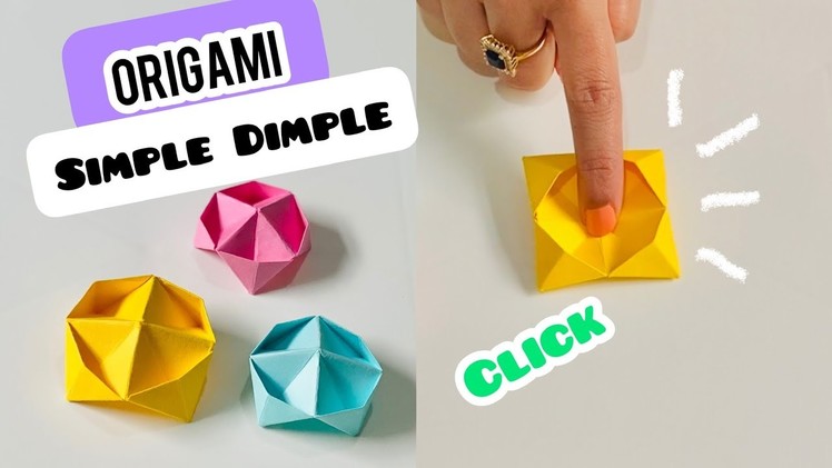 How to make Origami DIY SIMPLE DIMPLE. Easy Origami POP IT NO GLUE.Viral Tik Tok fidget toy