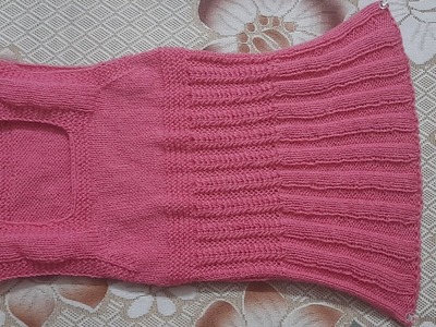 #knittingdesigns " tunic dress ???? for age (2 - 3) years baby girl ???? an easy way subtitles description
