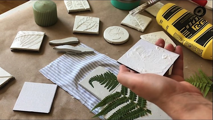 Leaf Casting Craft Ideas. Das Air Drying Clay