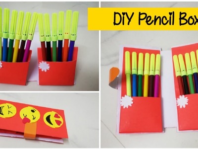 Paper Pencil Box || DIY || Origami Box Easy || Back to School Supplies