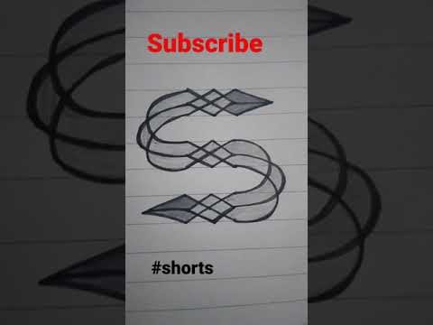 Process to draw stylish S by joining dots in #shorts | stylish #short