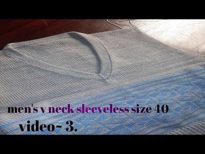 V neck border | video 3 | men's v neck size 40 | @knit360.online