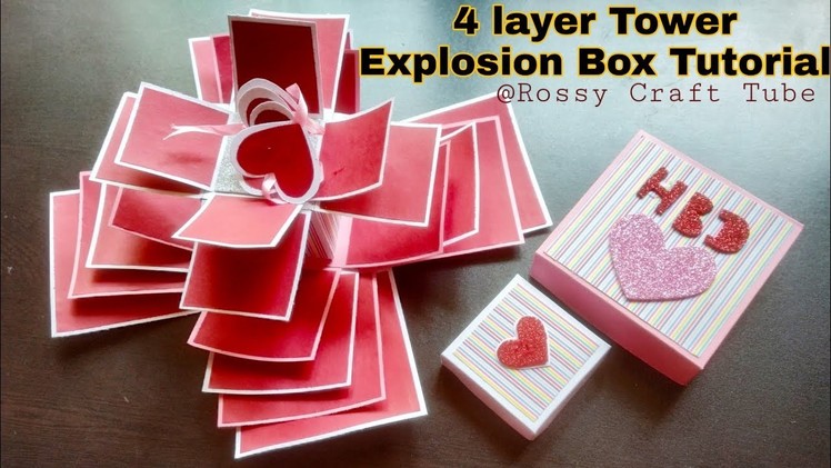 4 Layer Tower Explosion Box | TUTORIAL | How to make a tower explosion box