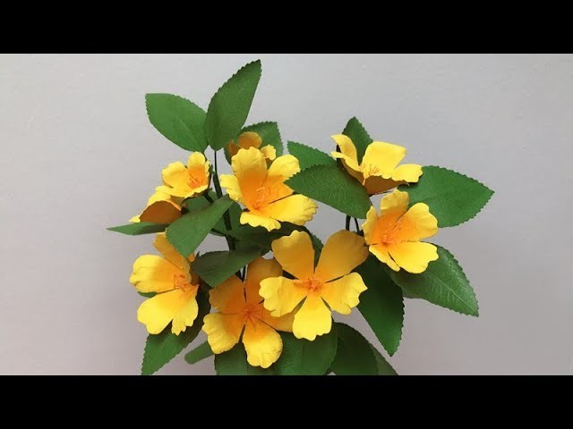 ABC TV | How To Make Easy Yellow Turnera Paper Flower | Flower Die Cuts - Craft Tutorial