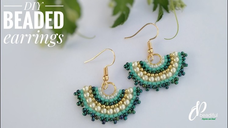 Brick stitch earrings | Easy to make gorgeous earrings | How to make earrings | DIY beaded earrings