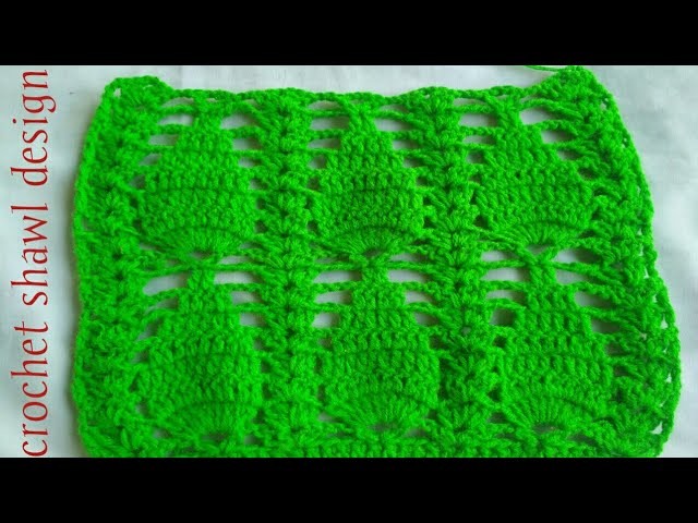 Crochet shawl design. hindi