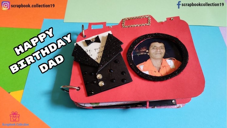Dad Birthday Scrapbook ! Camera Mini Scrapbook Idea ! Special Gift For Father ! Father day Gift !