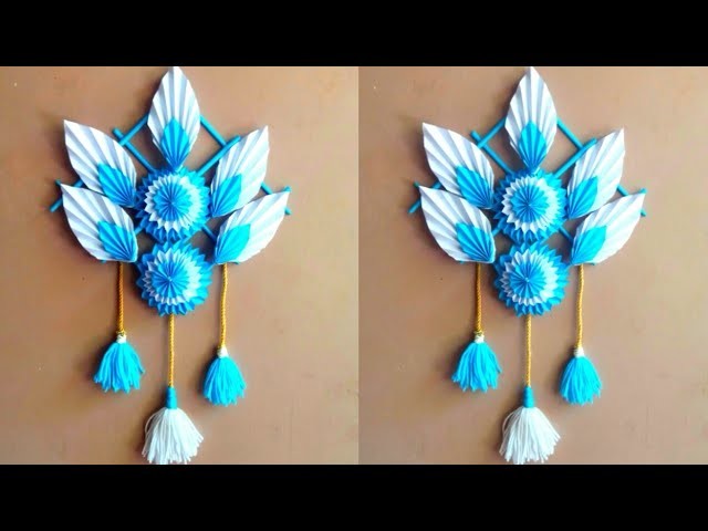 DIY How to make Wall Hanging Idea with Paper| Paper Flower Wall Hanging Idea | Room Decor Idea | diy