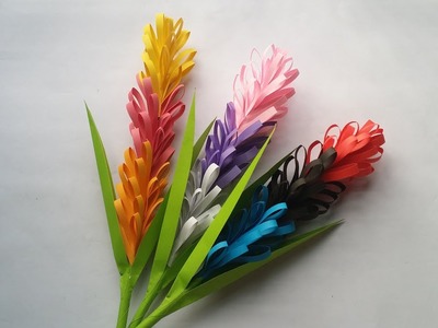 DIY: Paper Flower!!! How to Make Beautiful Paper Lavender Flower for Home.Room Decoration!!!