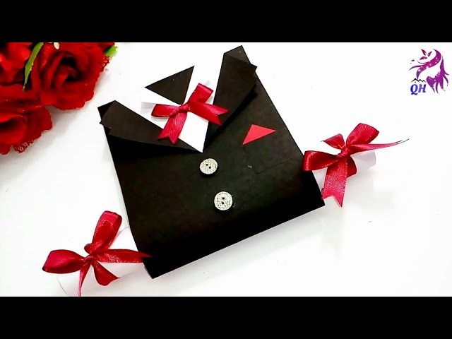 Father's day card |How to make greeting card for father's day |Paper greeting card|Queen's home