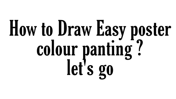 How to draw Easy poster colour painting ? By Art and craft ideas