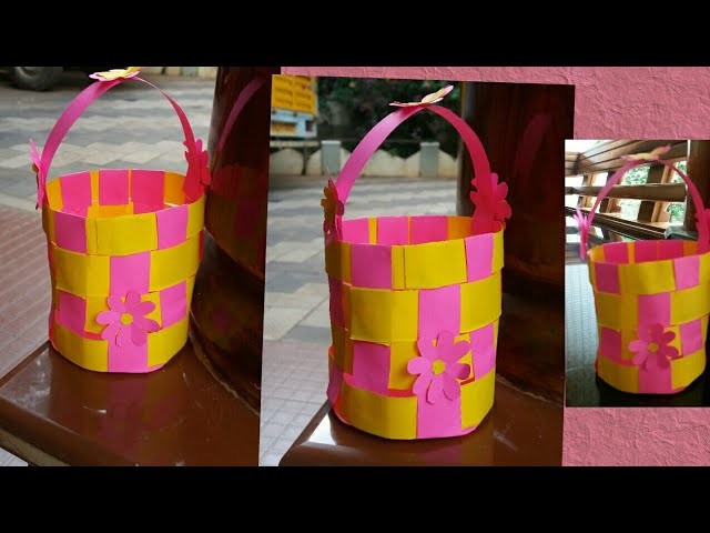 How to make a paper Basket.paper flower vase.DIY.Art&craft