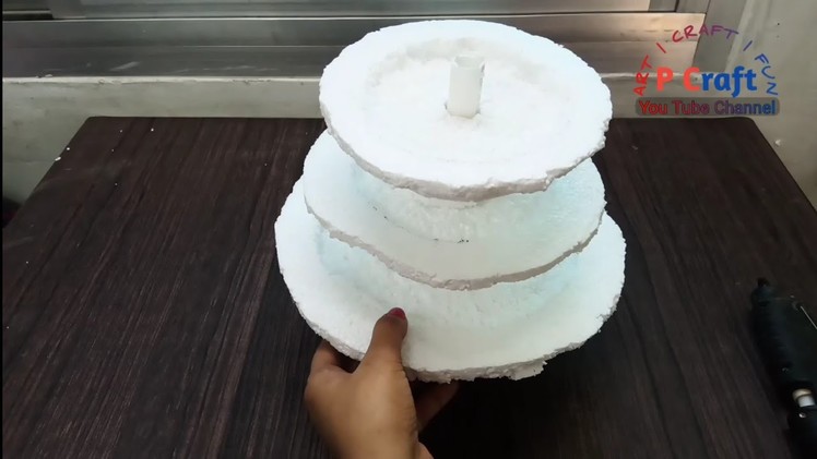How to make amazing cement water fall fountain water fountain | diy | p craft