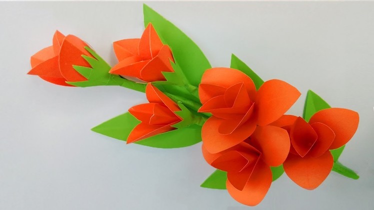 How to Make Beautiful Flower with Paper - Very Easy paper flowers decoration at home