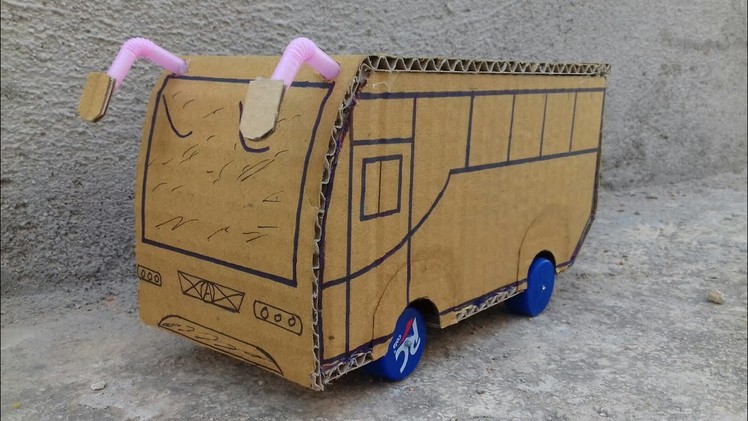 How To Make Cardboard Electric Bus  For Kids