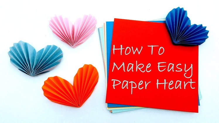How To Make Easy Paper Heart Type-2 | Origami Paper Heart | Summer Crafts For Kids