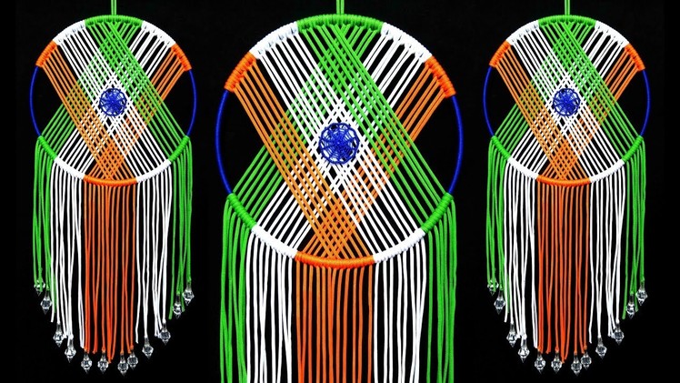 How to Make Indian Flag Dreamcatcher | Slow video DIY Wall Hanging