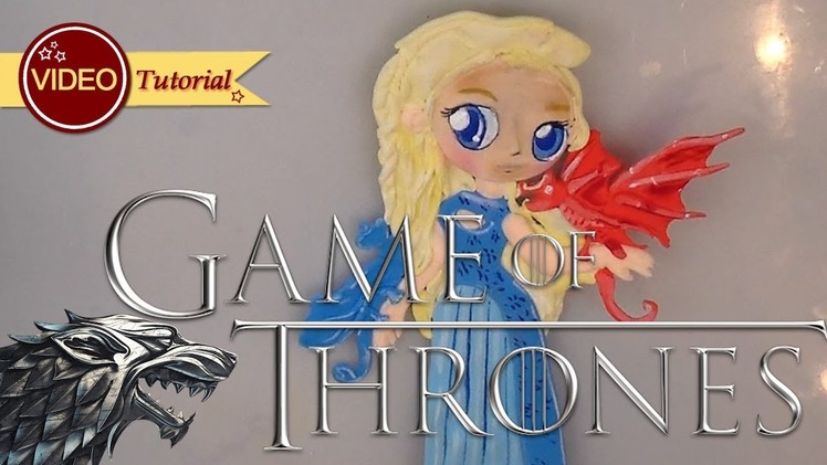 How to make KAWAII Daenery's (GAME OF THRONES)| Clay | Cold Porcelain | Fondant | Cake Topper