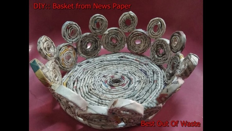 How to make newspaper basket.Best out of waste.DIY Easy paper basket.Summer camp activity for kids