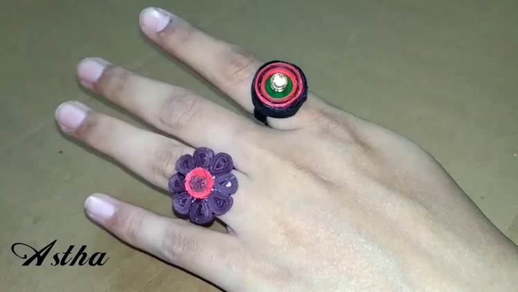 How to Make Quilling Finger Ring | Quilling Flower Finger Ring | Quilling Jewelry