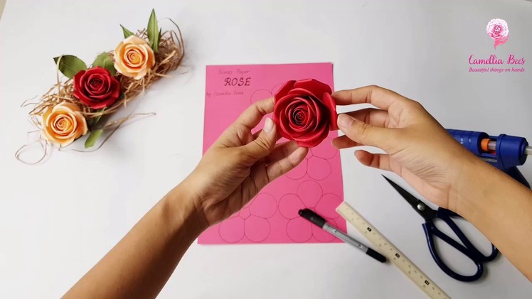 Teaser Cardstock Paper Rose Intro Ebook DIY how to make paper rose