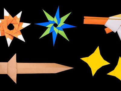 Top 06 Easy Origami Ninja Star.Sword.gun - How to make