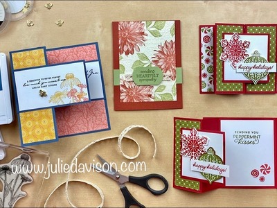 9.16.21 Thursday Night Stamp Therapy ~ Stampin' Up! Fun Folds + Delicate Dahlias Sympathy Card