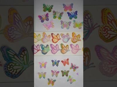 #coloring die cuts butterflies#embellishment.colorisation des découpes.#embellissement #scrapbooking