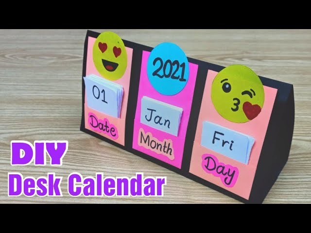 DIY Desk Calendar Making Handmade Easy | How to make new year 2021 desk calendar | Handmade calendar