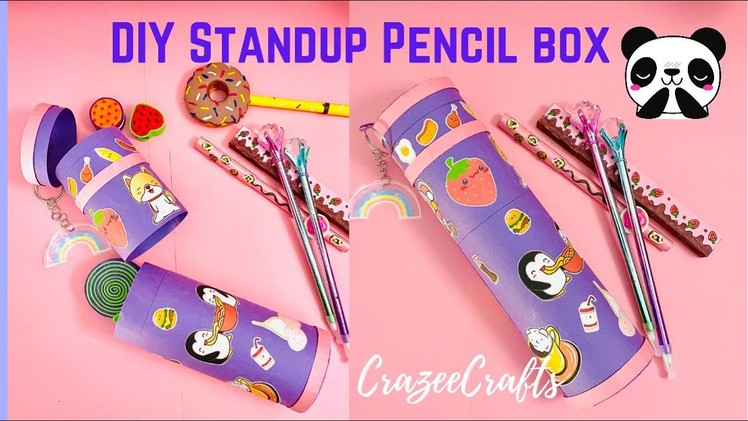DIY Easy and Cute stand up Pencil box with only Papers | Paper Pencil box | Back to School Supplies