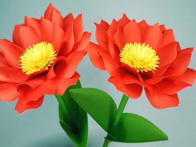 DIY Flowers - Simple and Beautiful Paper Flowers Making For Home Decor - Paper Craft