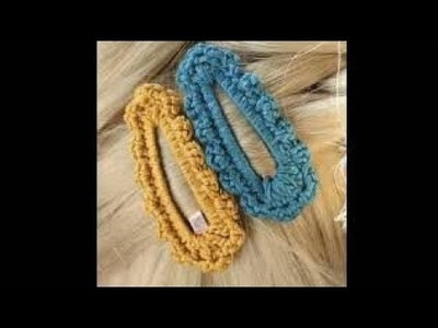 Easy crochet hair clip pattern