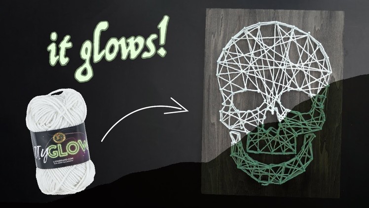 How to Make a Glow in the Dark Skull String Art - Camp Spooky ☠️????????