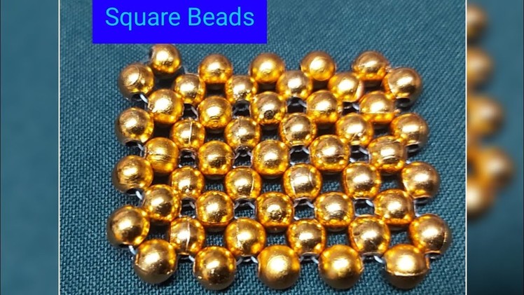 How to make golden beads coasters easily. square beads work in tamil. Sathanai Pengal CIT 2021
