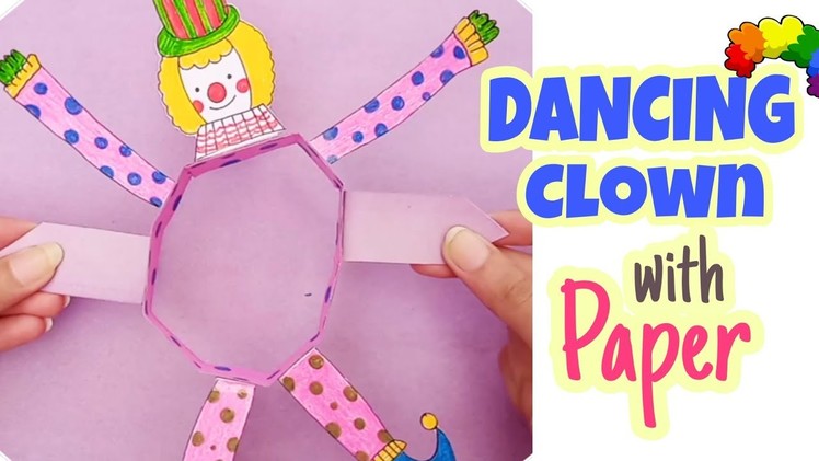 How to make Paper Dancing Clown | How to make Paper Toy Clown | Creative Ideas