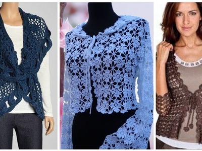 New Stylish Outstanding crochet knitting cardigan vest jacket Designe !! Fashion