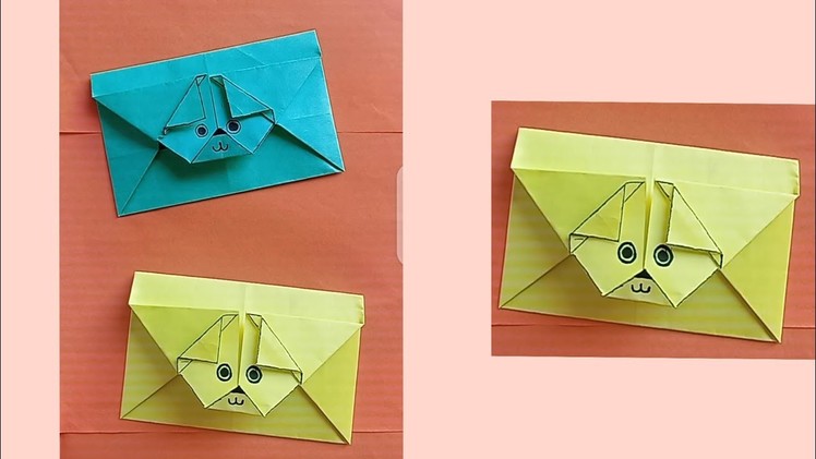 Origami dog envelope.how to make origami envelope #shorts#origami#envelope#dogenvelope#craft