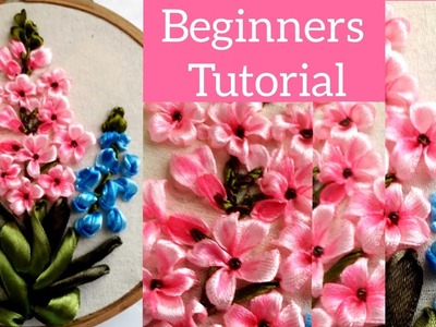Ribbon Embroidery Flowers | Hand Stitching for Beginners | Ribbon Embroidery Basics | Ribbon Work |
