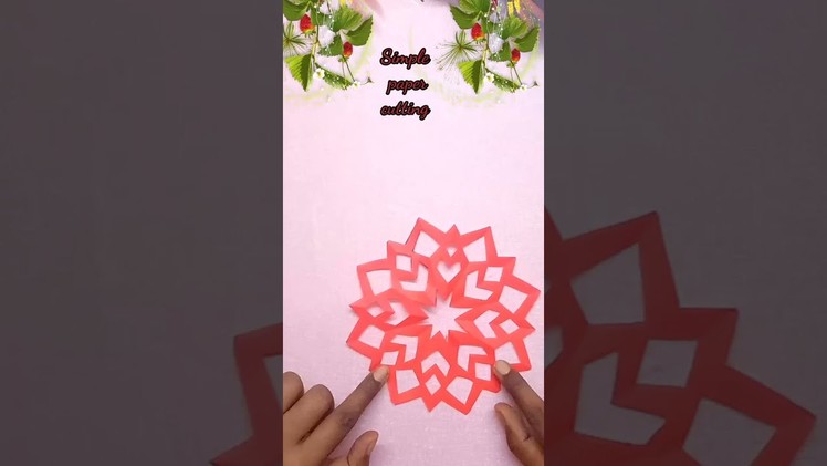Simple paper-cut flowers #Shorts #Shortsvideo #papercraft