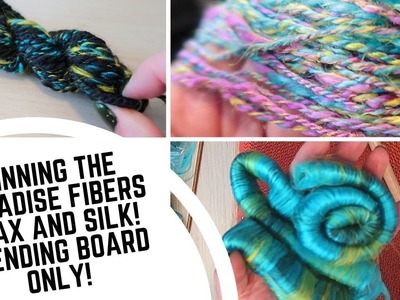 Spinning PF Silk and Flax Into Yarn!  Blending with a Board ONLY, Rolags, Punis, and Roving!