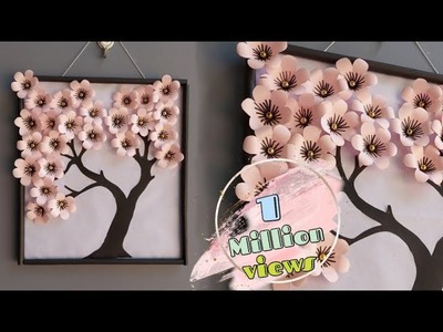 Unique Paper Tree Wall Hanging Craft | DIY Room Decor Craft Ideas | Easy Color paper craft