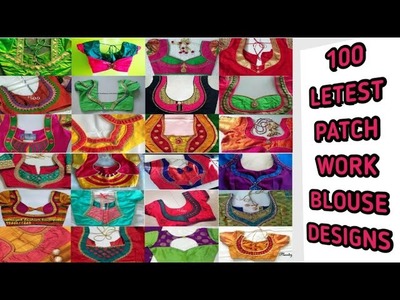100+ New Patch Work Blouse Neck Designs Silk Sarees 2021 #patchworkblouse