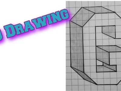 3D Drawing | 3D letter G | how to draw letter G in 3D | letter G in 3D | easy drawing ideas #SHORTS